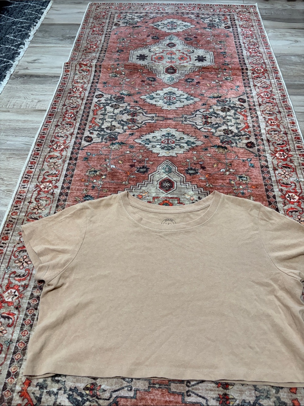 Urban Outfitters Beige Crewneck Short Sleeve Tee